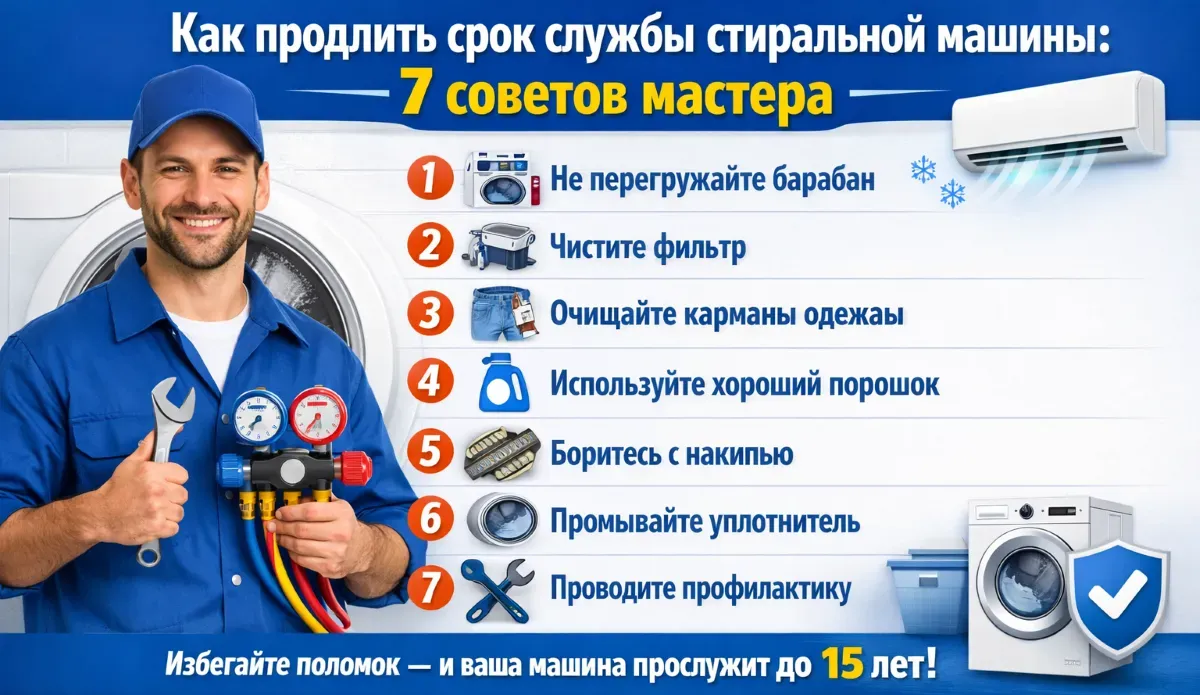 Как продлить срок службы стиральной машины
